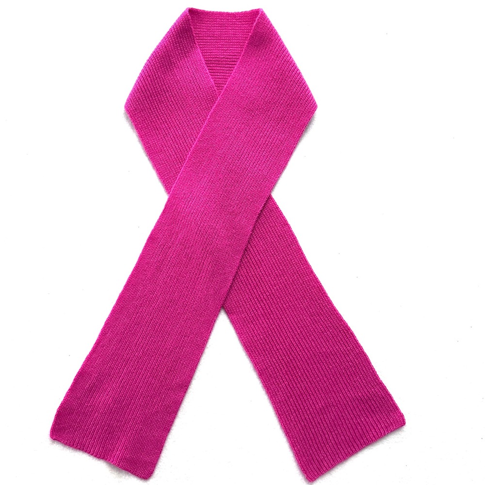 Target Breast Cancer Research 100% Cashmere Knit Scarf Hot Pink Fuchsia